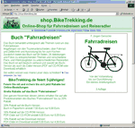 Abbildung der Webseite shop.BikeTrekking.de