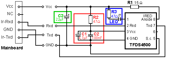 IrDA-Schaltplan